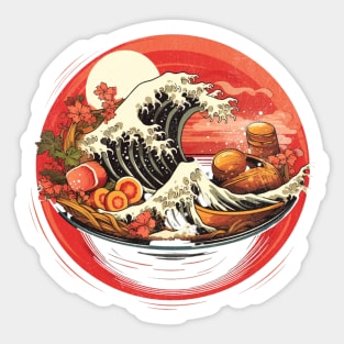 Great Wave Ramen Sticker